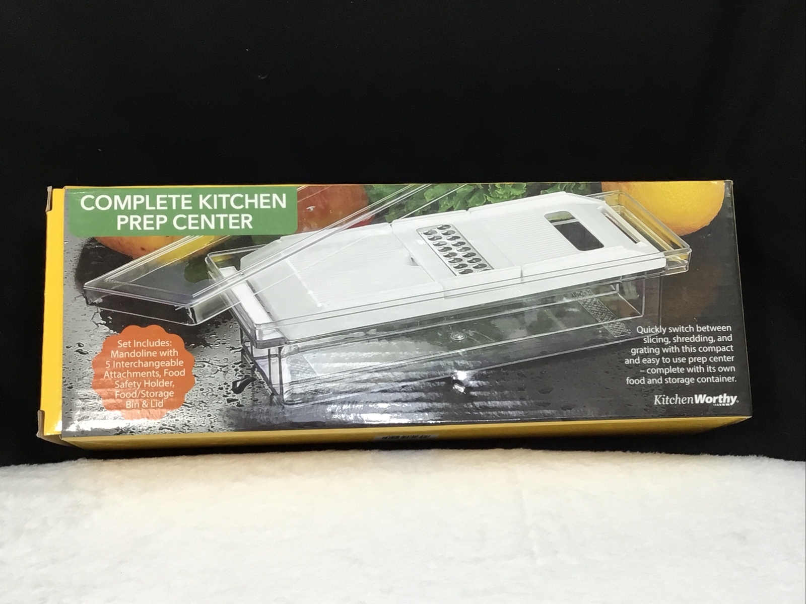 Kitchen Worthy Complete Kitchen Prep Center Slicing Shredding and Grating