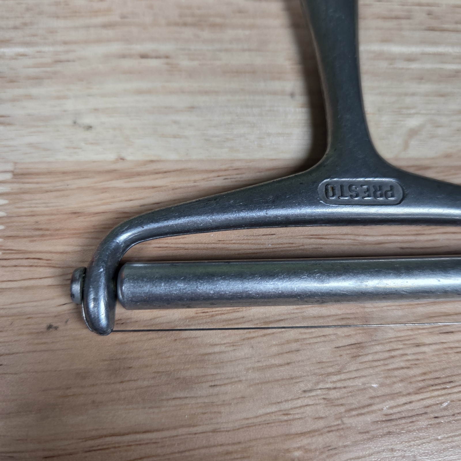 Vintage Presto Cheese Slicer Aluminum Roller and Wire Handheld Metal Cutter