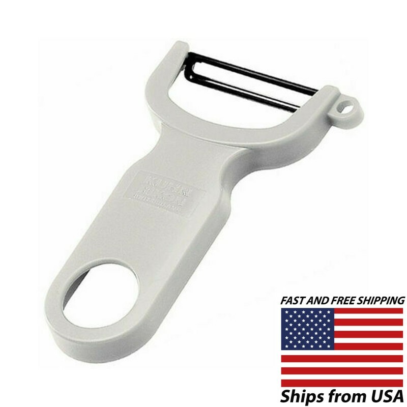 KUHN RIKON Original 4-Inch Easy Vegetable-Potato Peeler – Swiss Made – White