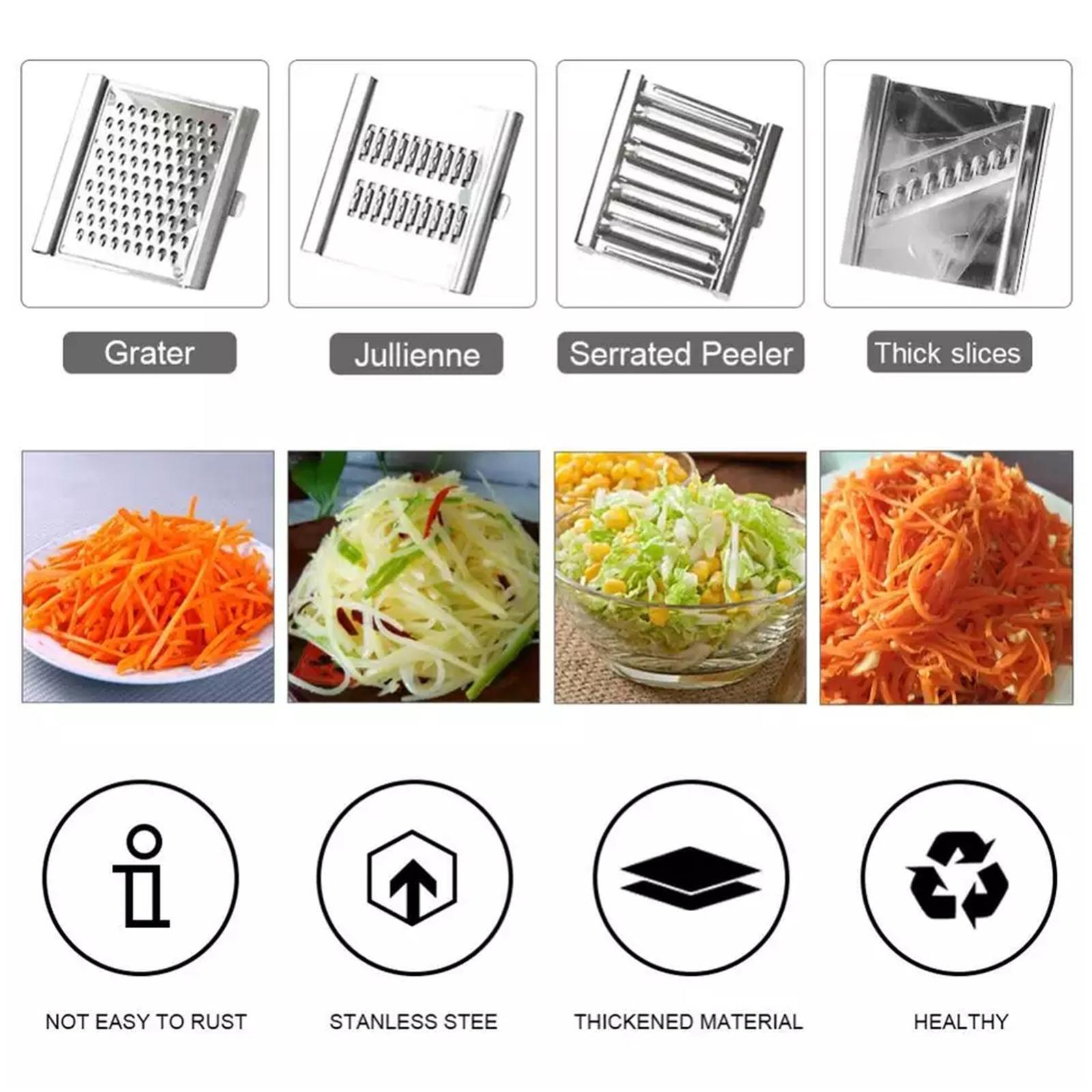 Cut Set BEST Multi-Purpose Vegetable Slicer Cuts Stainless Steel Grater Shredder
