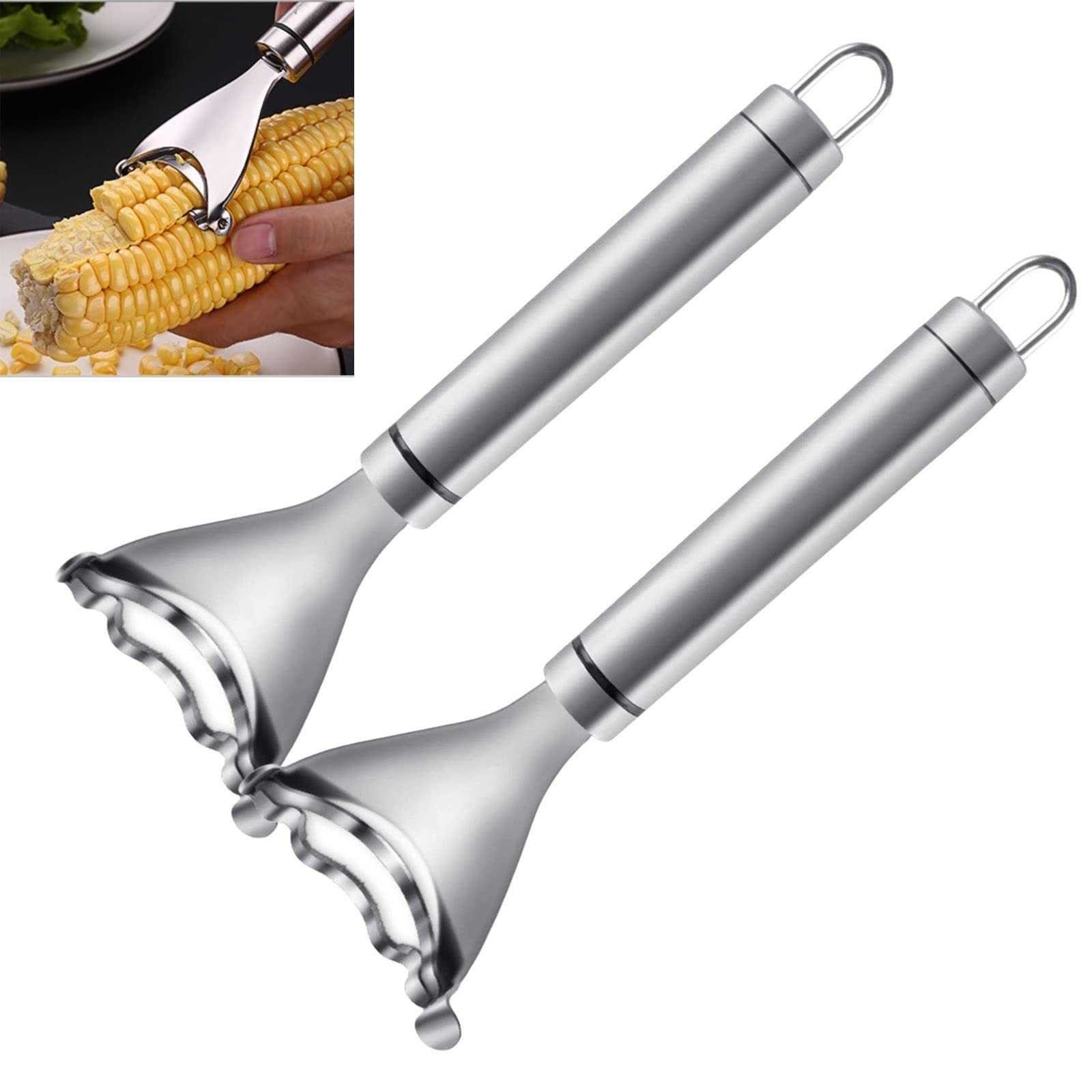 Corn Cob Peeler – Stainless Steel Thresher & Stripper, Kitchen Cutting Tool