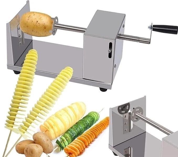 Tornado Potato Spiral Cutter, Manual Stainless Steel Potatoes Twister Slicer BBQ