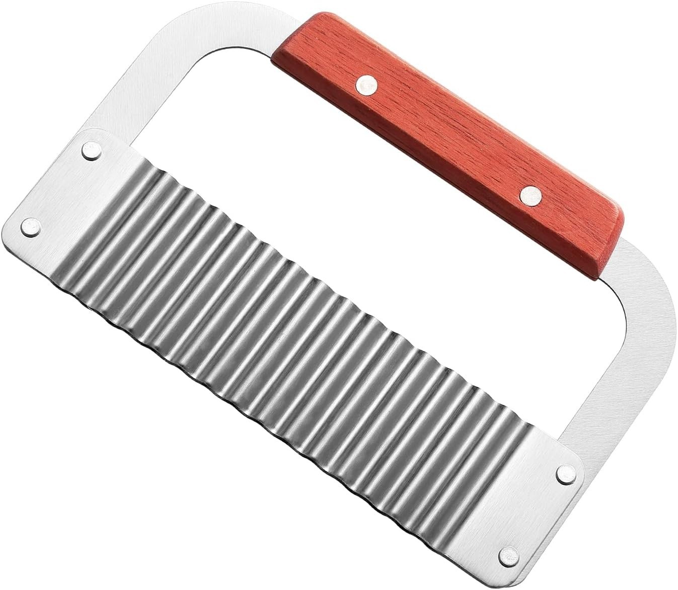 Crinkle Cutter Stainless Steel Potato Slicer Heavy Duty Wavy Crinkle Cutting