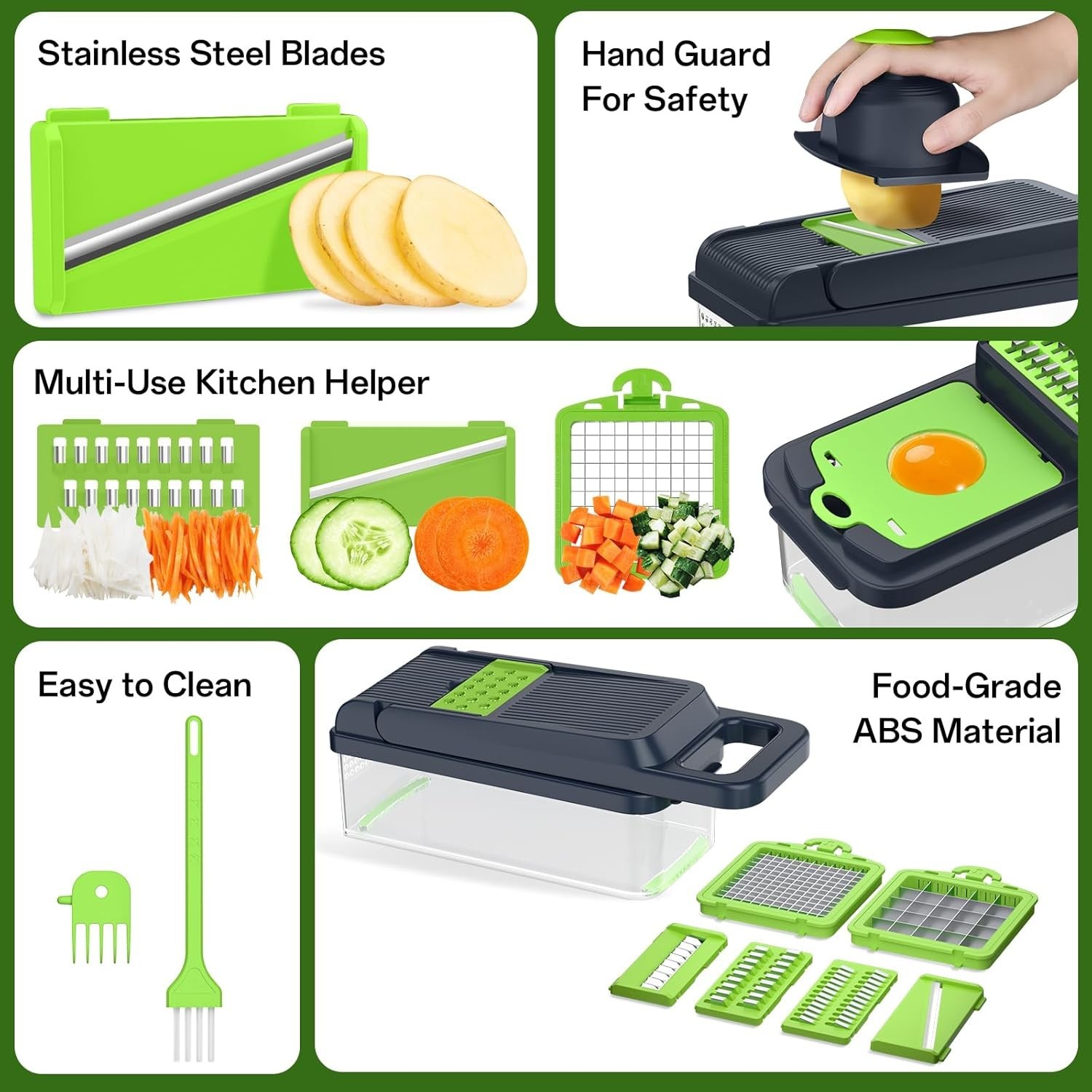 15-in-1 Vegetable Chopper with container,Veggie Chopper,Onion Chopzilla,Slicer