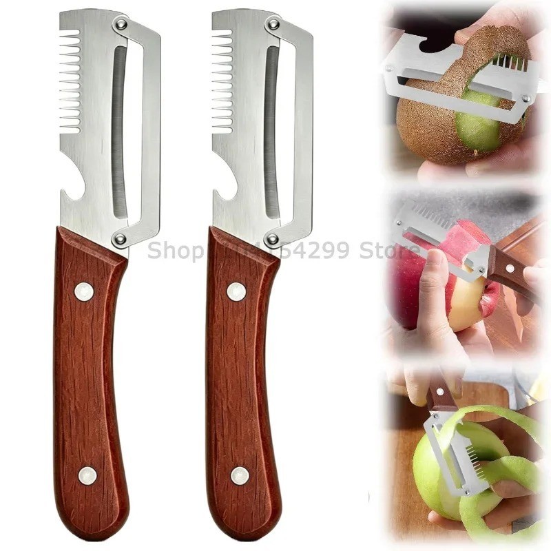 2Pcs Vegetable Peeler 3 in 1 Multi-Functional for Kitchen Stainless Steel Peeler