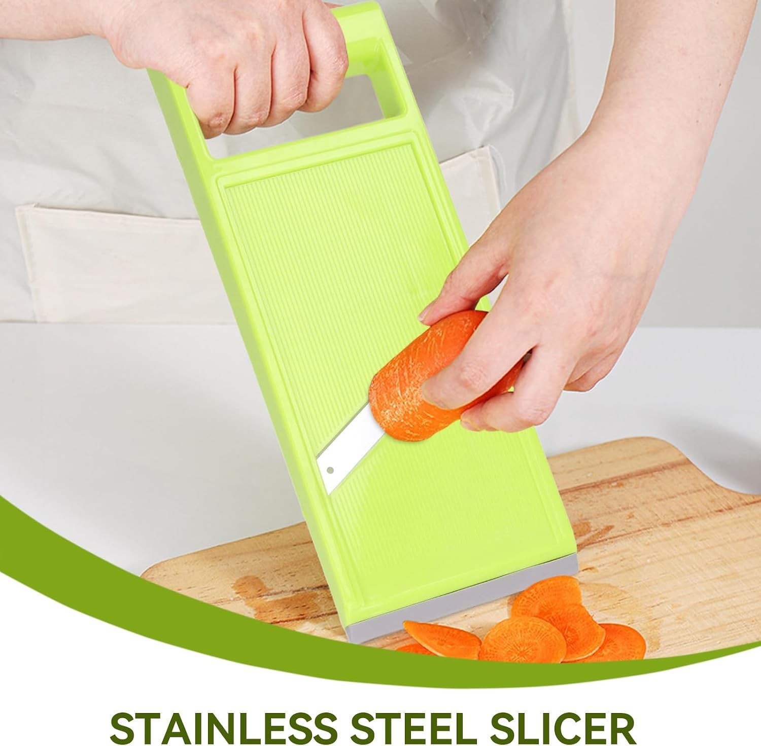 Handheld Potato Slicer & French Fry Cutter, Stainless Steel Manual Vegetable