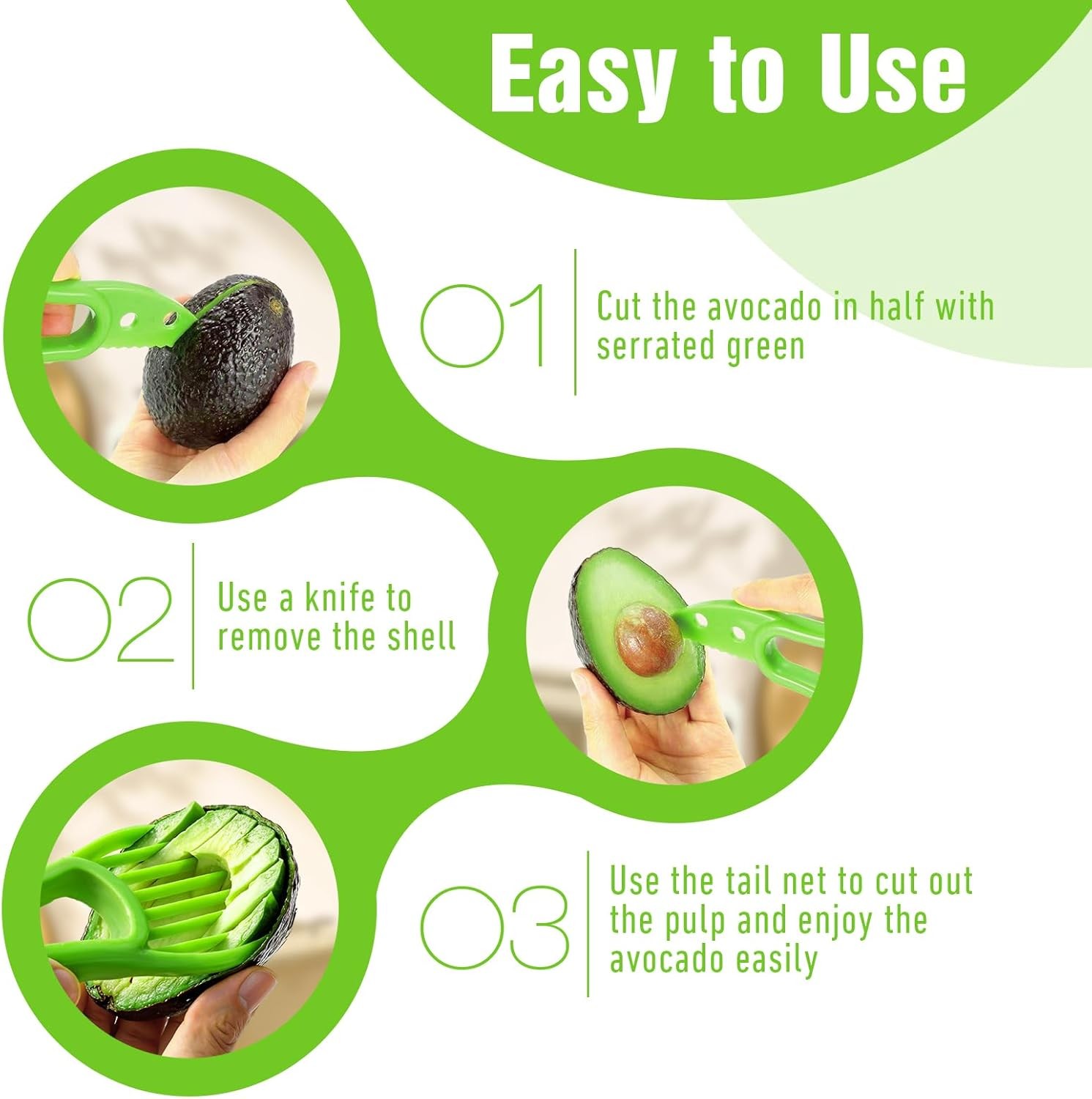 Avocado Cutter Corer Separator Pulp Shea Butter Scoop Fruit Peeler Slicer Knife