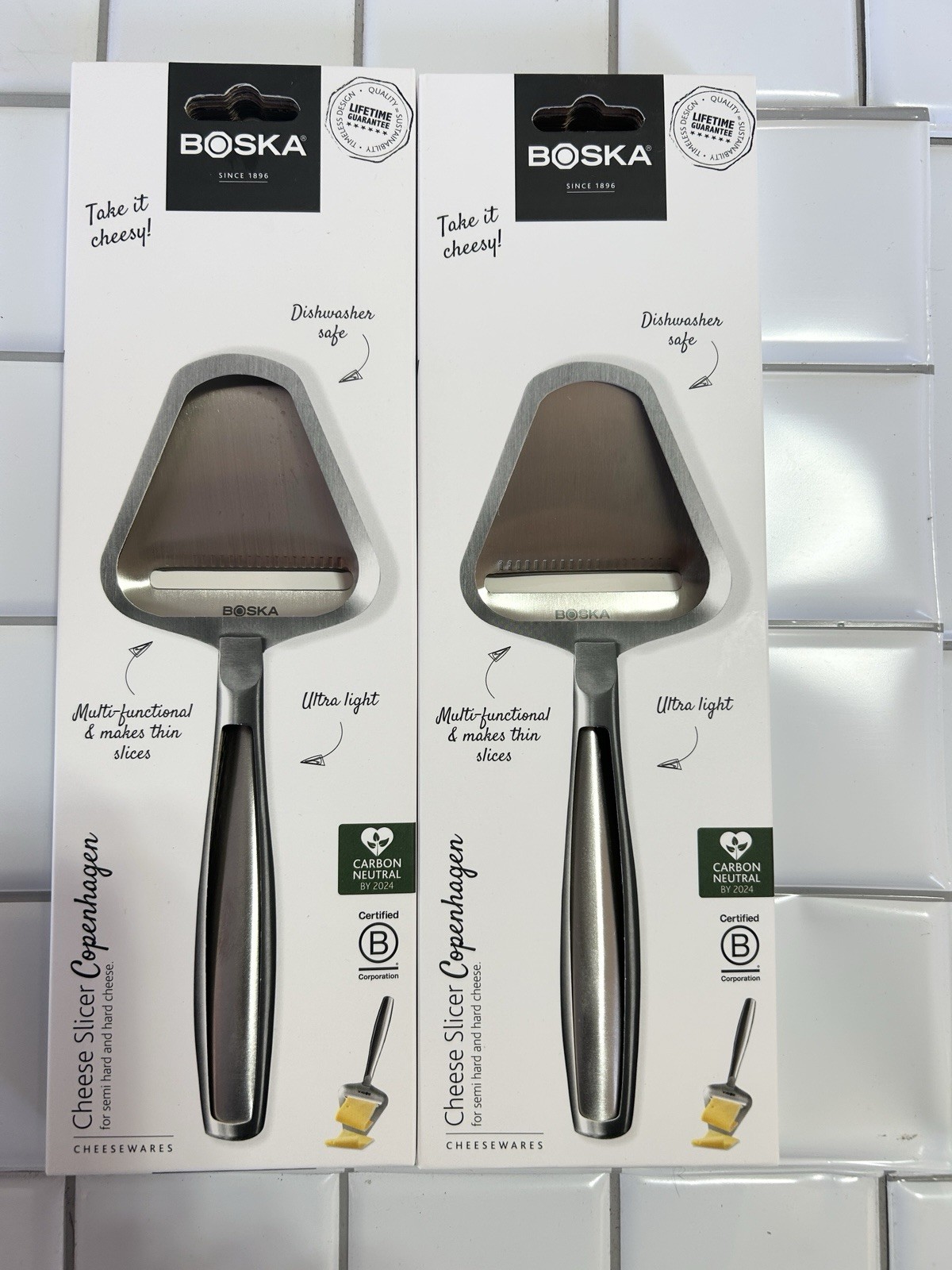 2 Pack Boska Stainless Steel Cheese Slicer – Copenhagen For All Types of Cheese