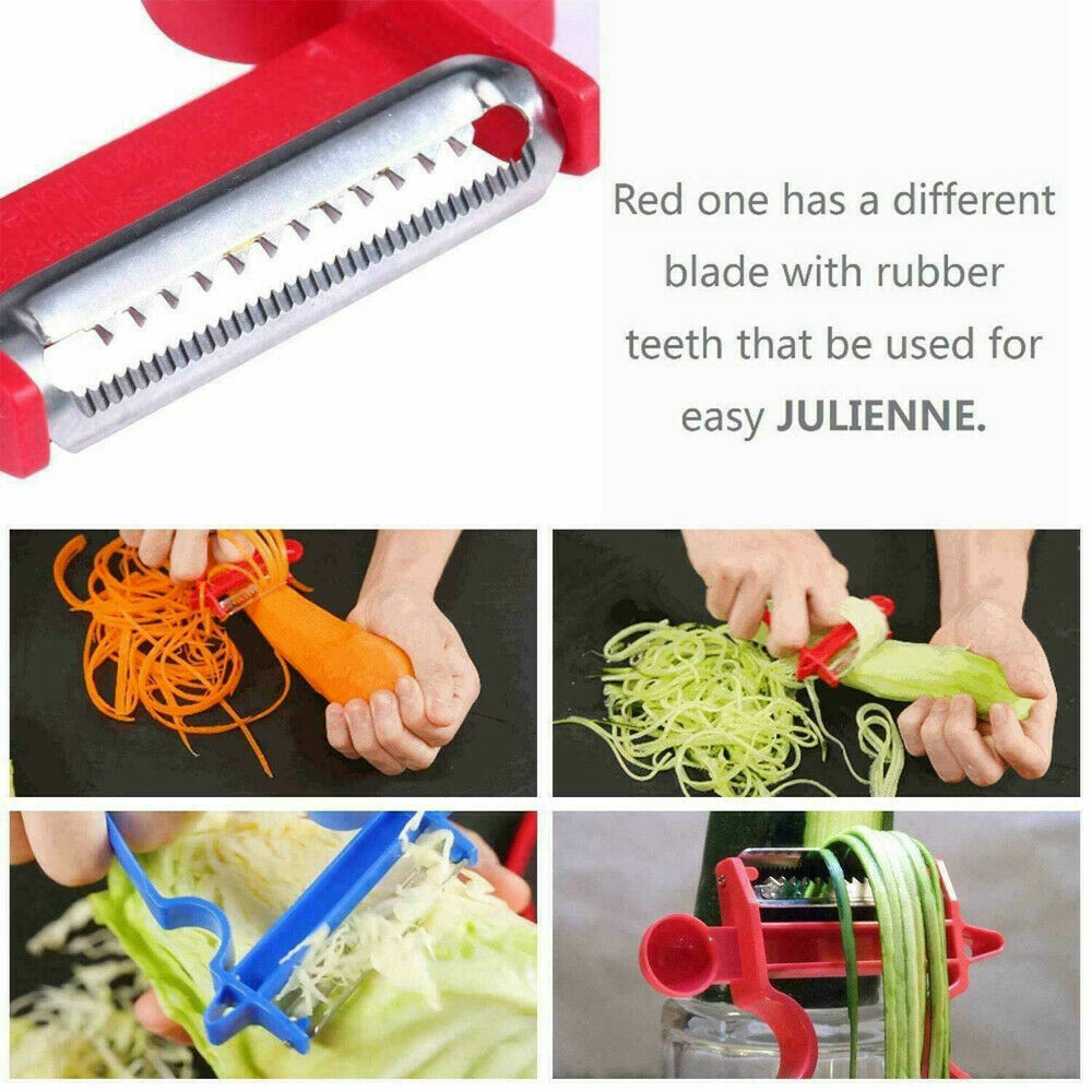 Vegetable Magic Trio Peeler Set Of 3 Fruit Slicer Julienne Stainless Steel