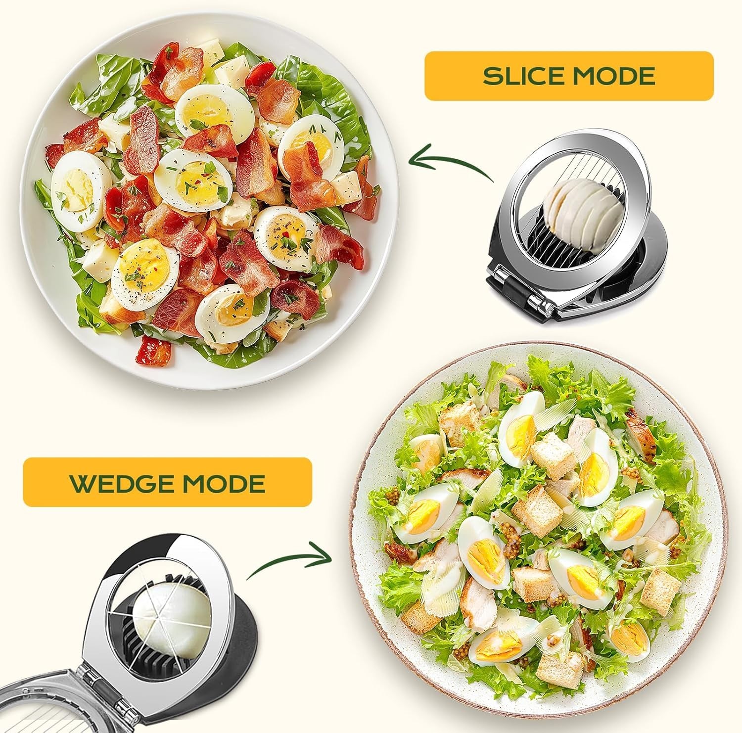 Egg Cutter for Hard Boiled Egg Heavy Duty Egg Slicer for Kitchen Stainless Steel
