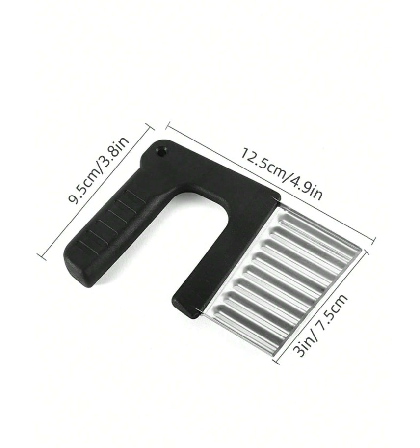 Stainless Steel Potato Wave Cutter – Wavy Crinkle Slicer for Vegetables & Fries