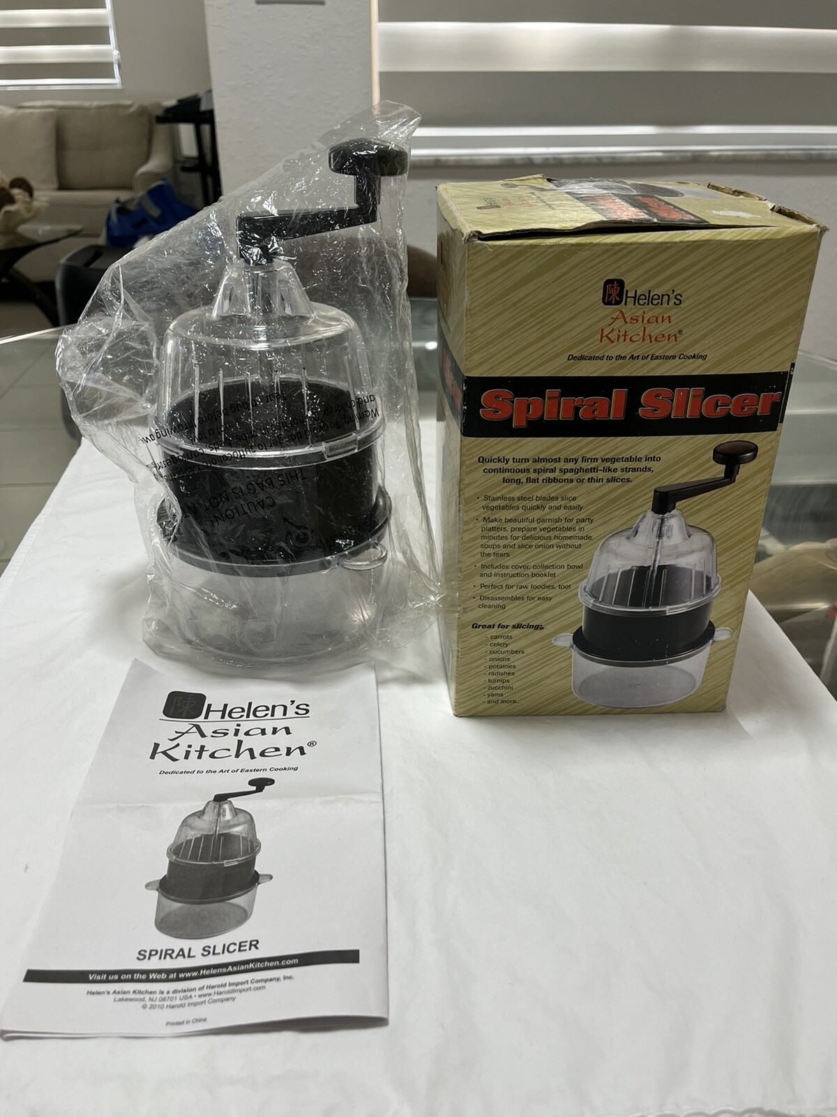 Helen’s Asian Kitchen Spiral Slicer Item # 97101 Made In China