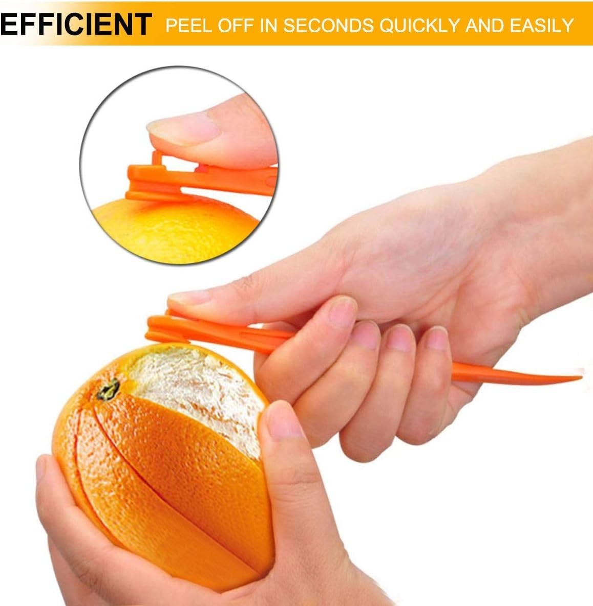 Eco-Friendly Orange Peeler Tool – 2 Pack Manual Citrus Peel Cutters in Green