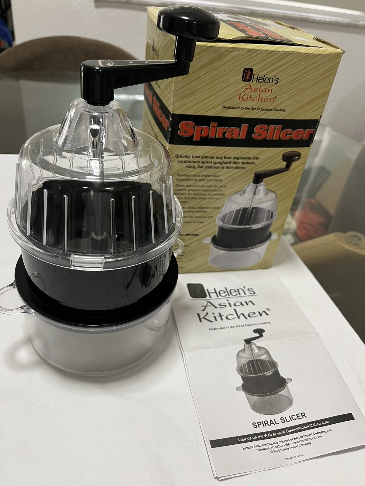 Helen’s Asian Kitchen Spiral Slicer Item # 97101 Made In China