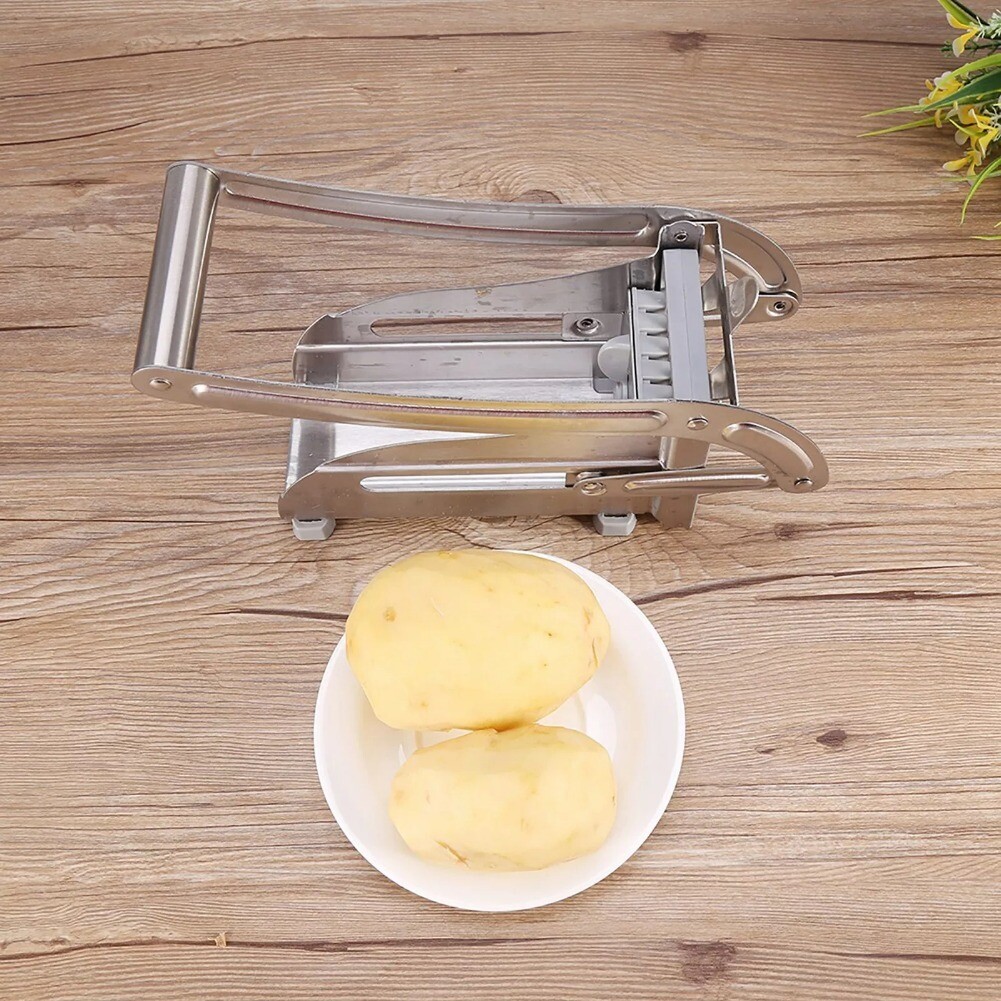 Stainless Steel French Fry Cutter 2 Blade Potato Vegetable Chopper Dicer