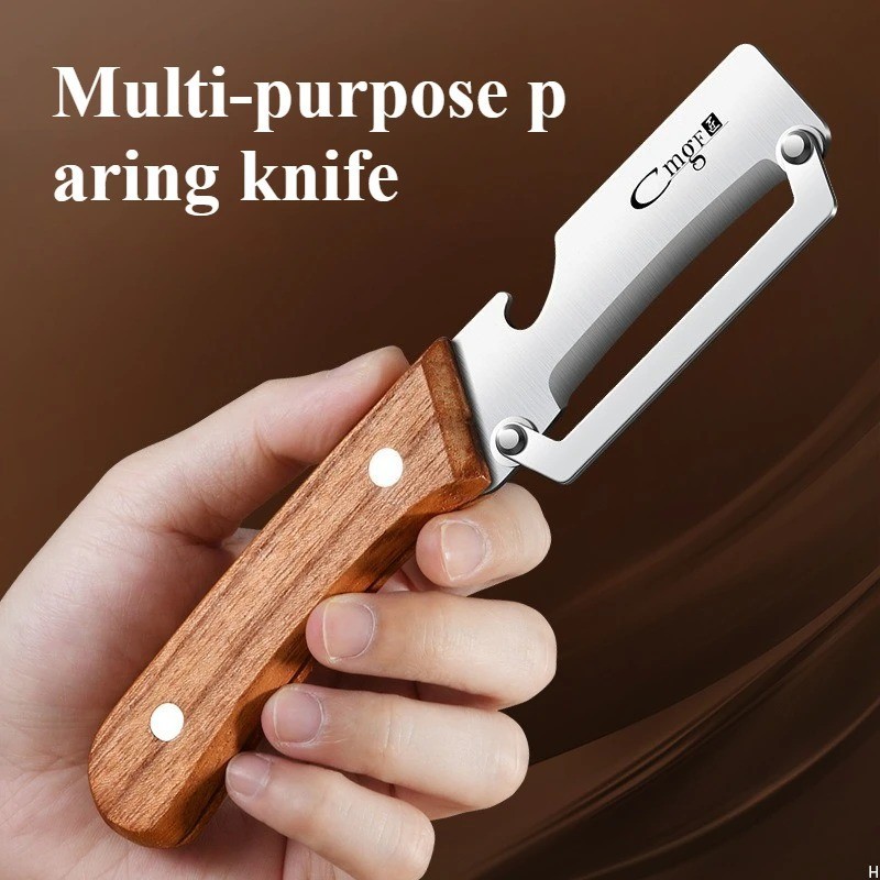 Stainless Steel Peeler with Wooden Handle Fruit Vegetable Slicer Kitchen Tool