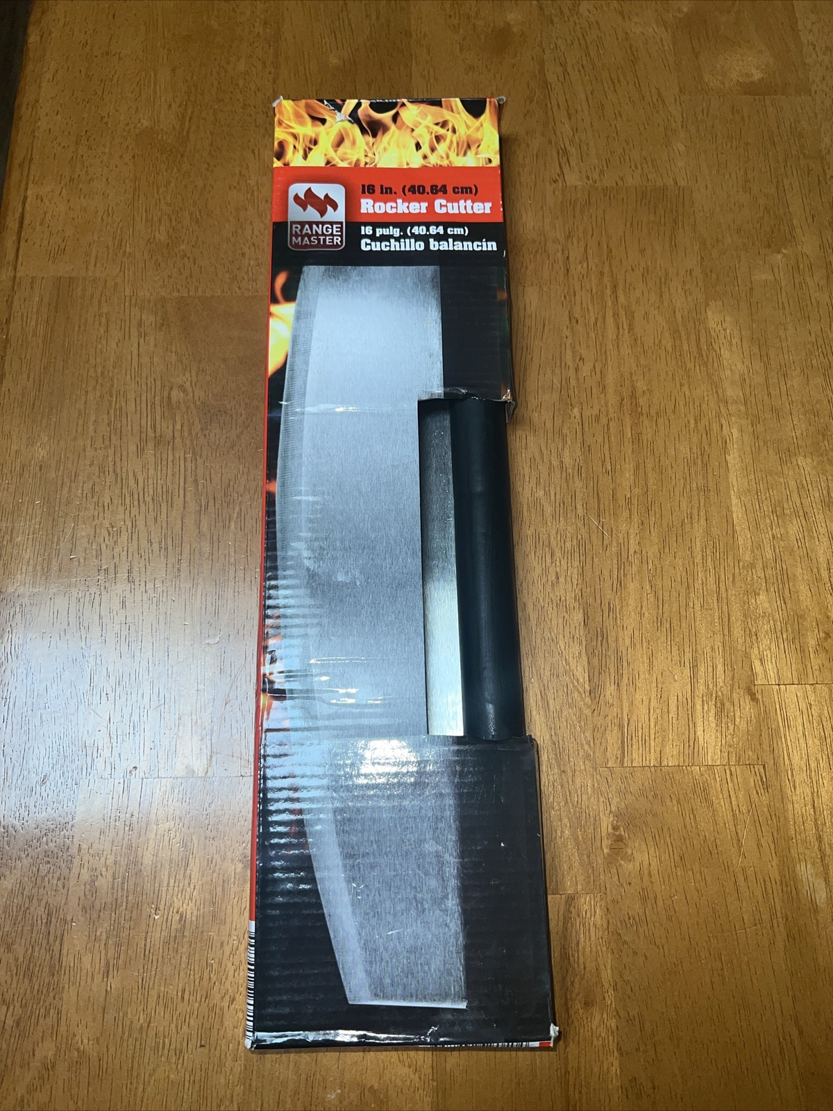 Range Master 16inch Rocker Cutter Stainless Steel Blade Soft Rubber Grip Handle