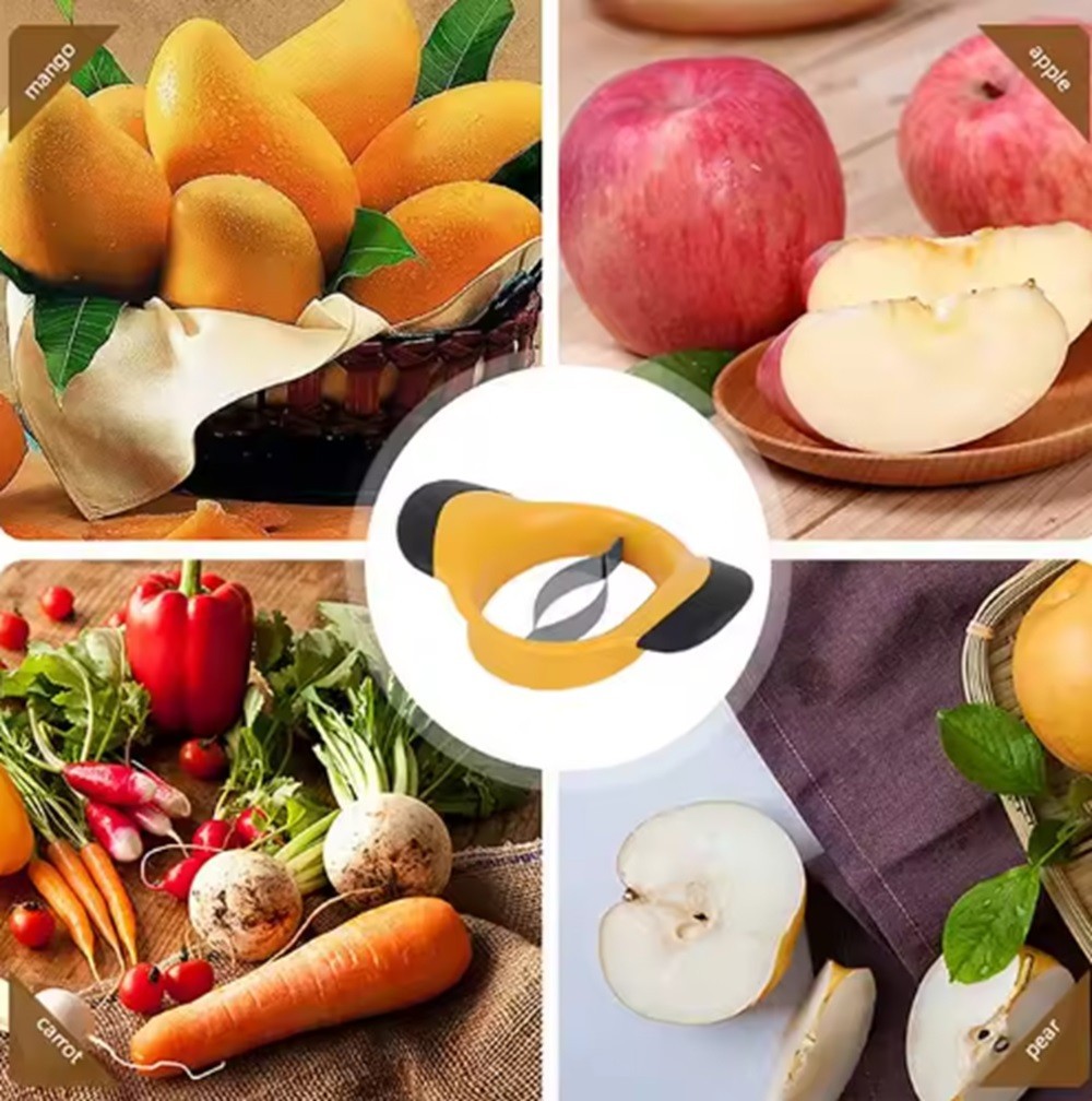 1-Pack Mango Slicer & Pitter –Ergonomic Mango Splitter with Non-Slip Rubber Grip