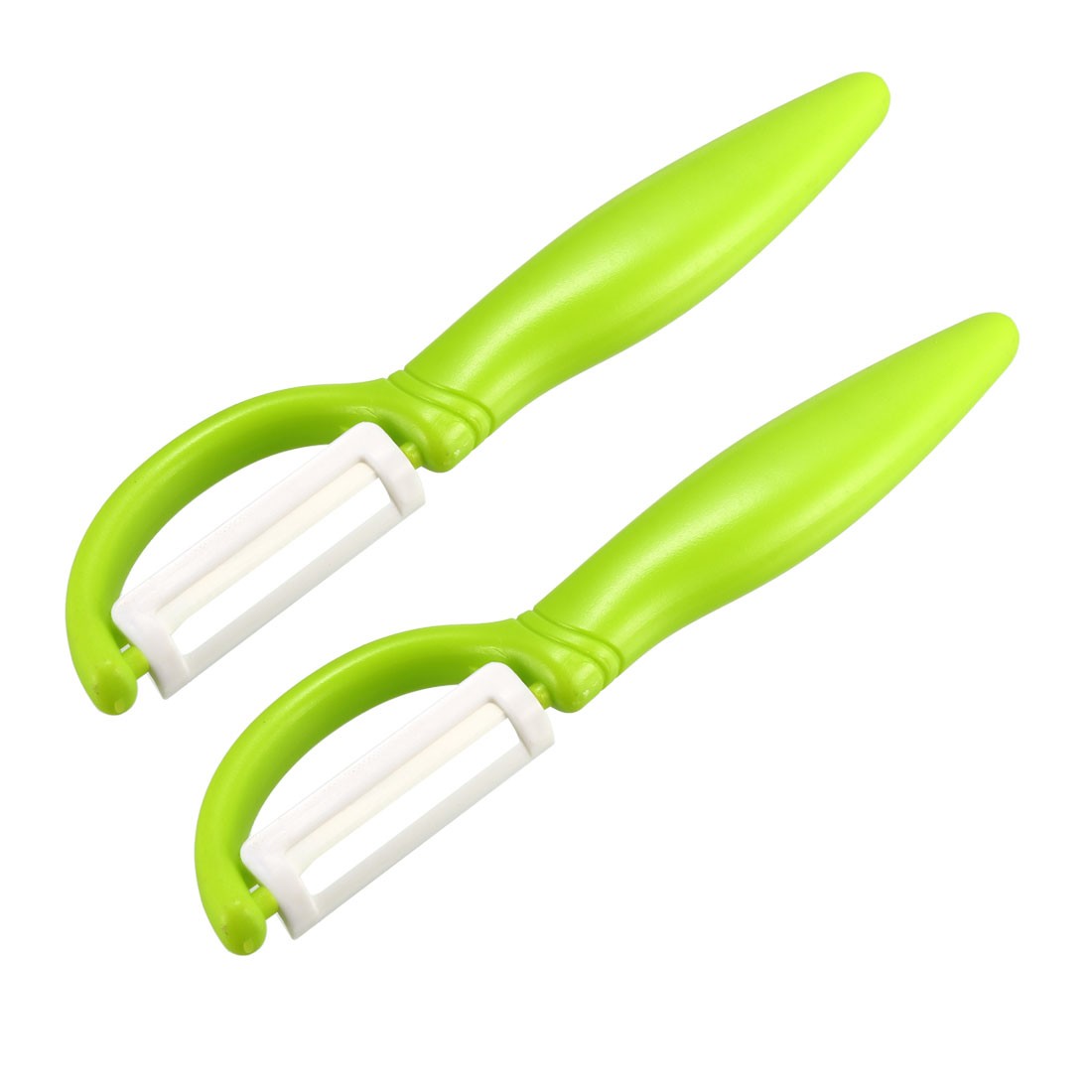 2Pcs Multi-Peel Straight Peeler Ceramic Cutter for Kitchen Vegetable Green