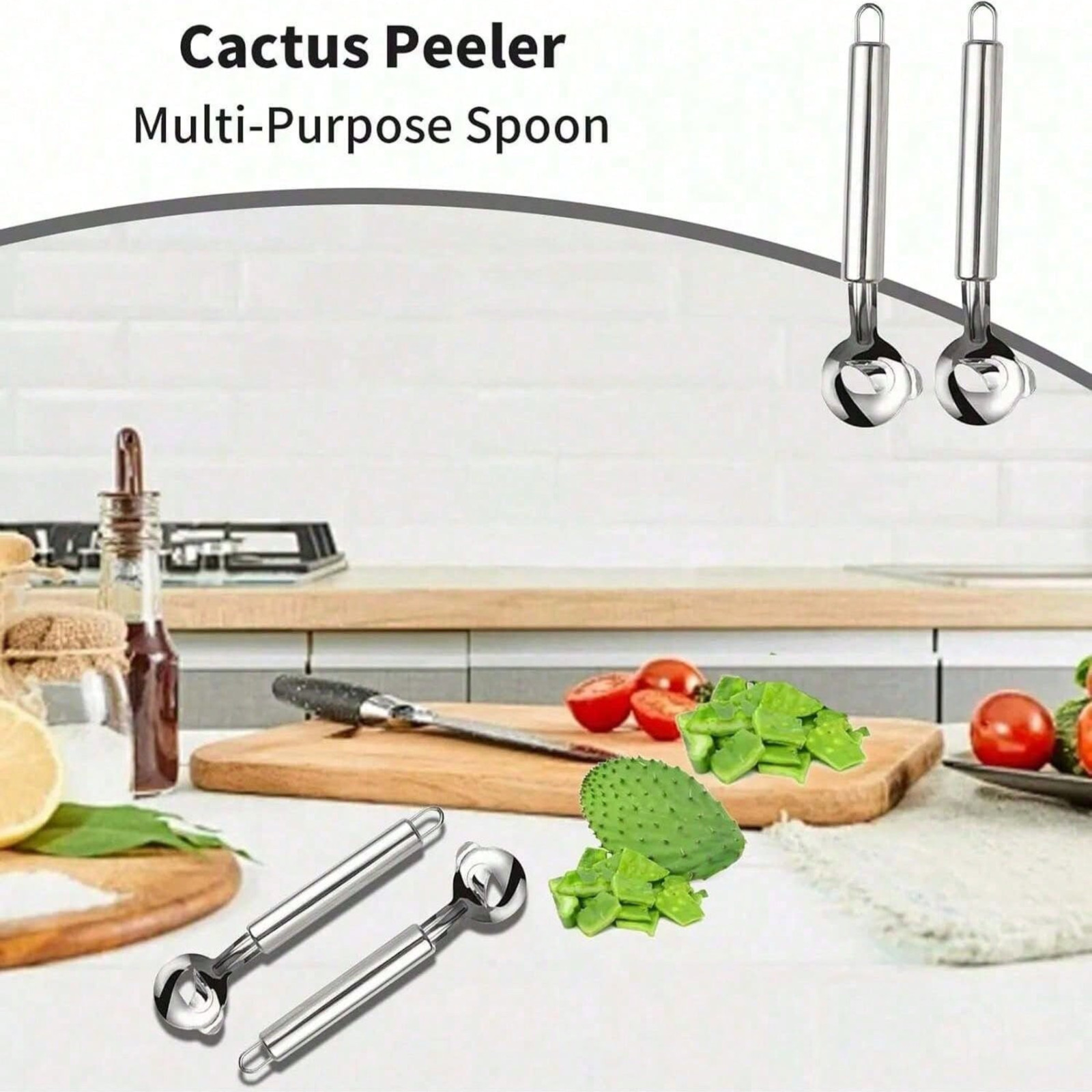 2Pcs Cactus Peeler Peladora Vegetable Fruit Baller Seed Remover Kitchen Tool US