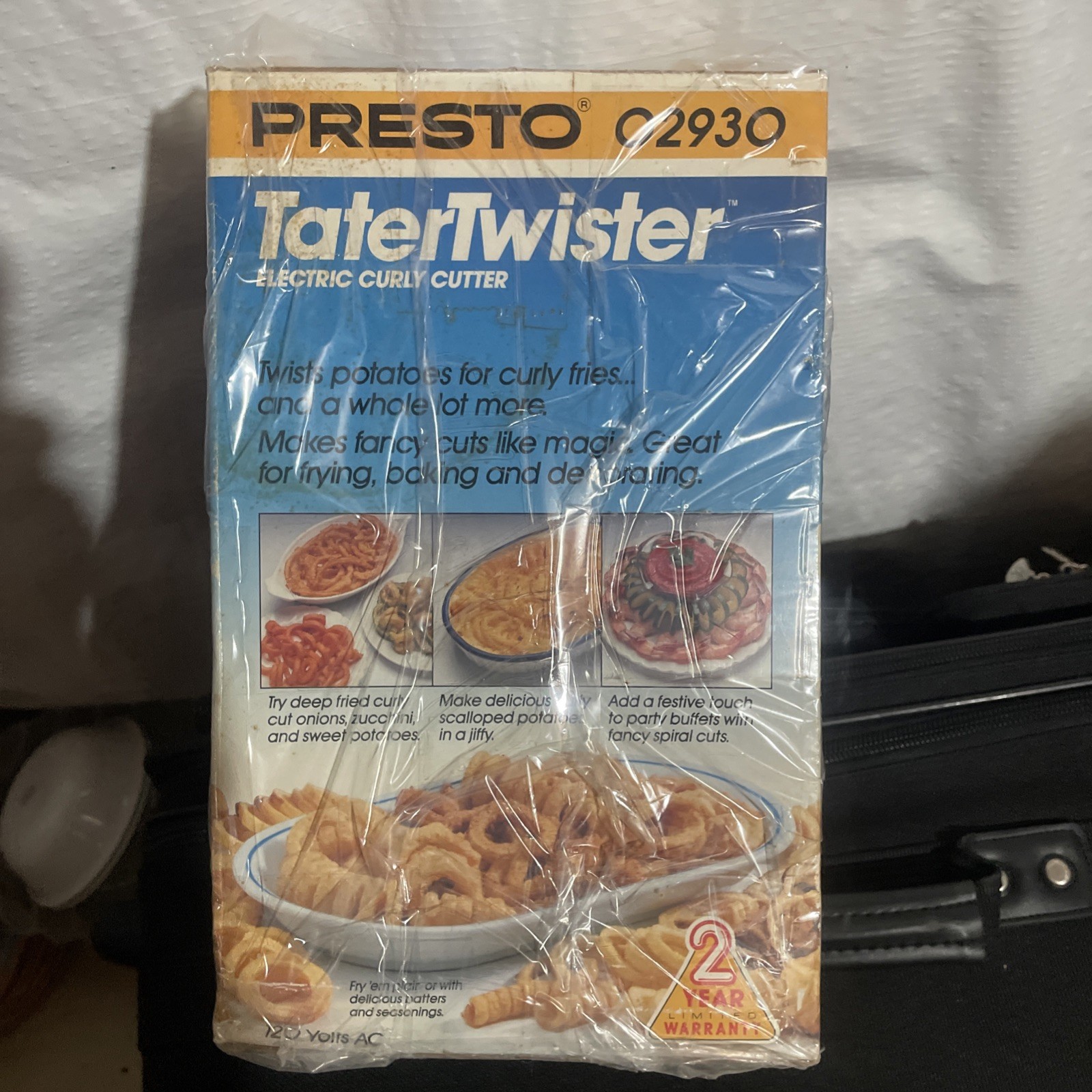 Presto Tater Twister Model 02930 Potato Curly Cutter 1990 New Sealed