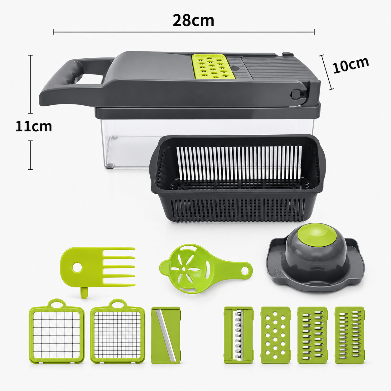Mueller Vegetable Chopper Pro 4 Blade Onion Chopper Dicer with Container