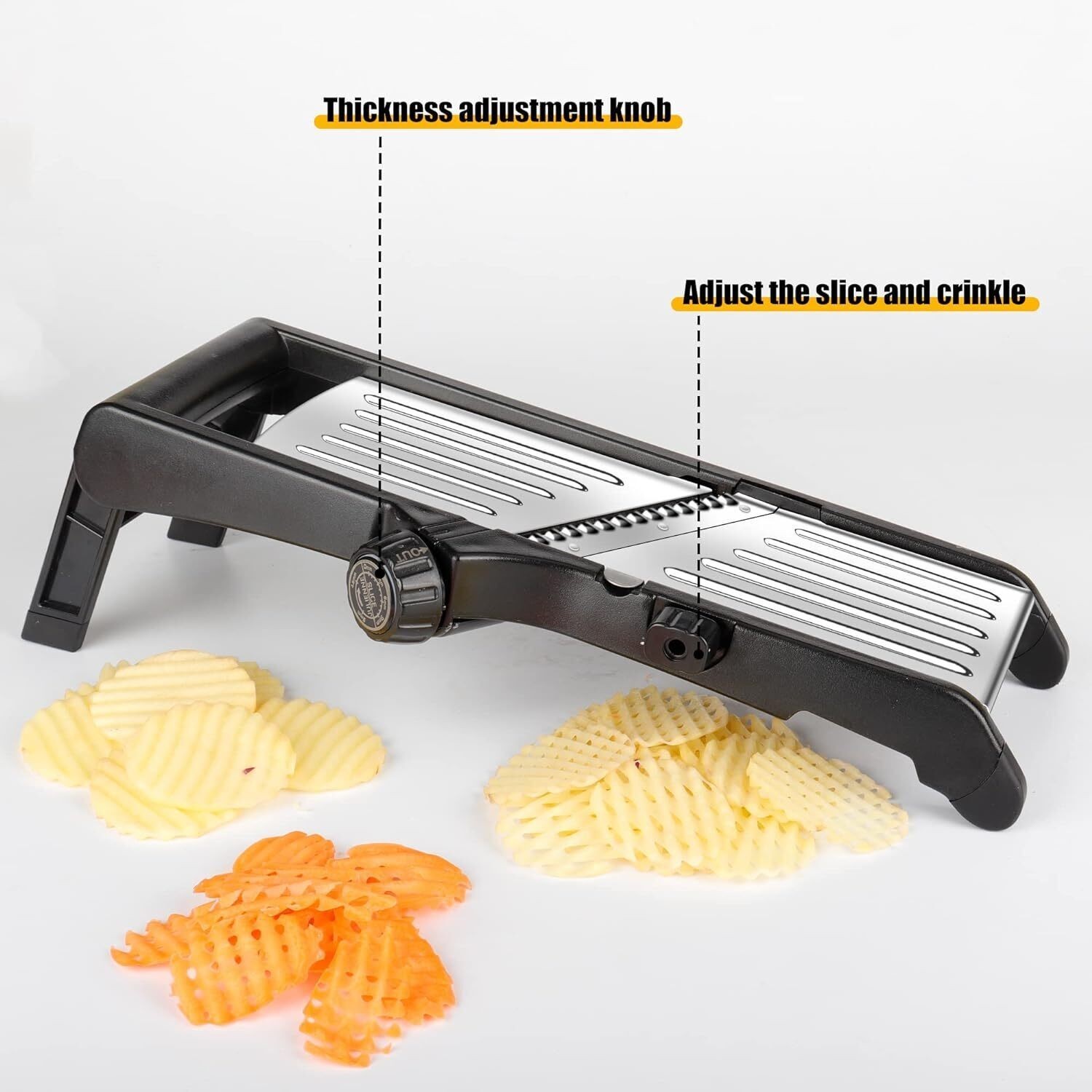 7-in-1 Adjustable Stainless Steel Mandoline Vegetable Food Slicer for Kitchen –