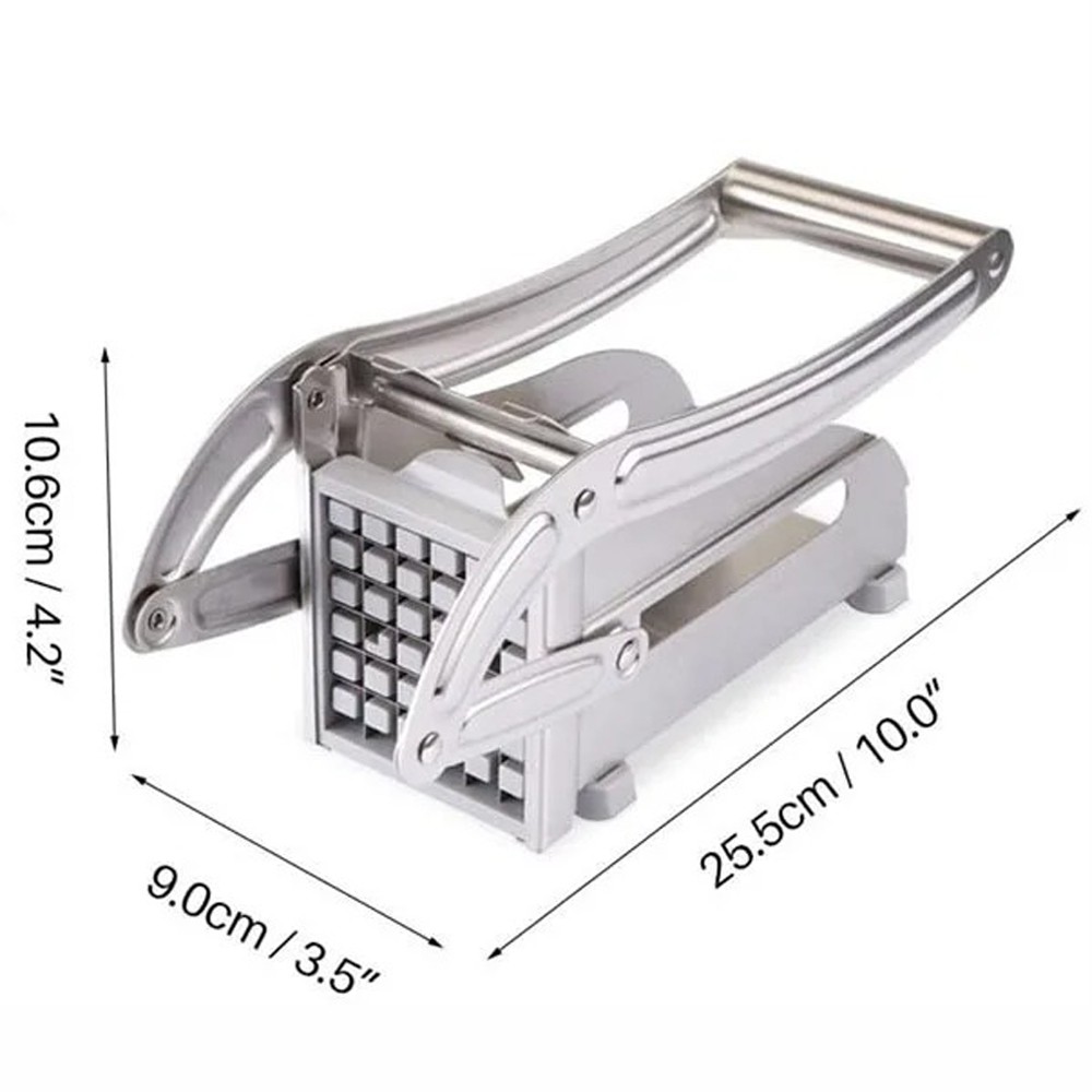 Stainless Steel Potato French Vegetable Chopper Food Slicer 2 Blades Fry Cutter