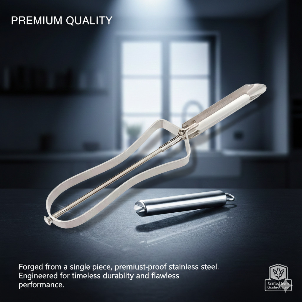 “Old-School” Professional Vegetable, Potato, Carrot Peeler – Stainless Steel Bod