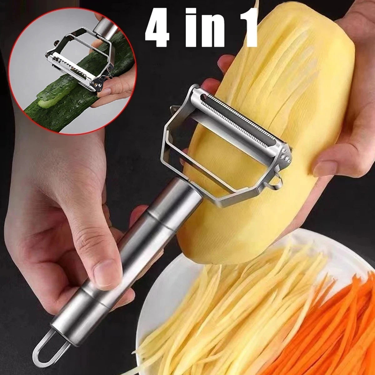 Stainless Steel Vegetable Peeler Julienne Slicer Kitchen Tool for Fruit & Potato