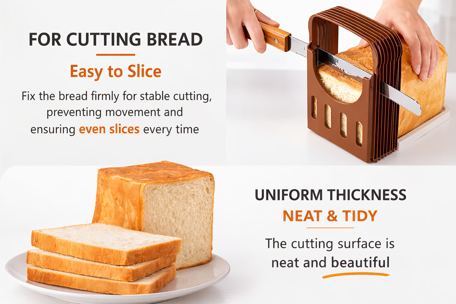 Foldable Compact Bread Slicing Guide – Bake Slicer Cutter for Homemade Bread