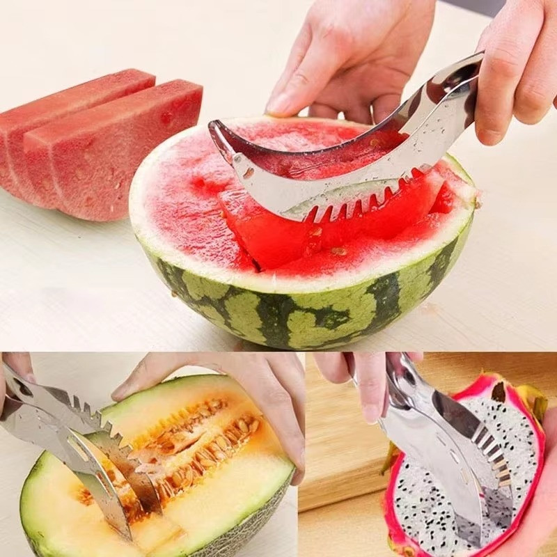 Watermelon Slicer Cutter Knife Server Corer Scoop Kitchen Knife Tools