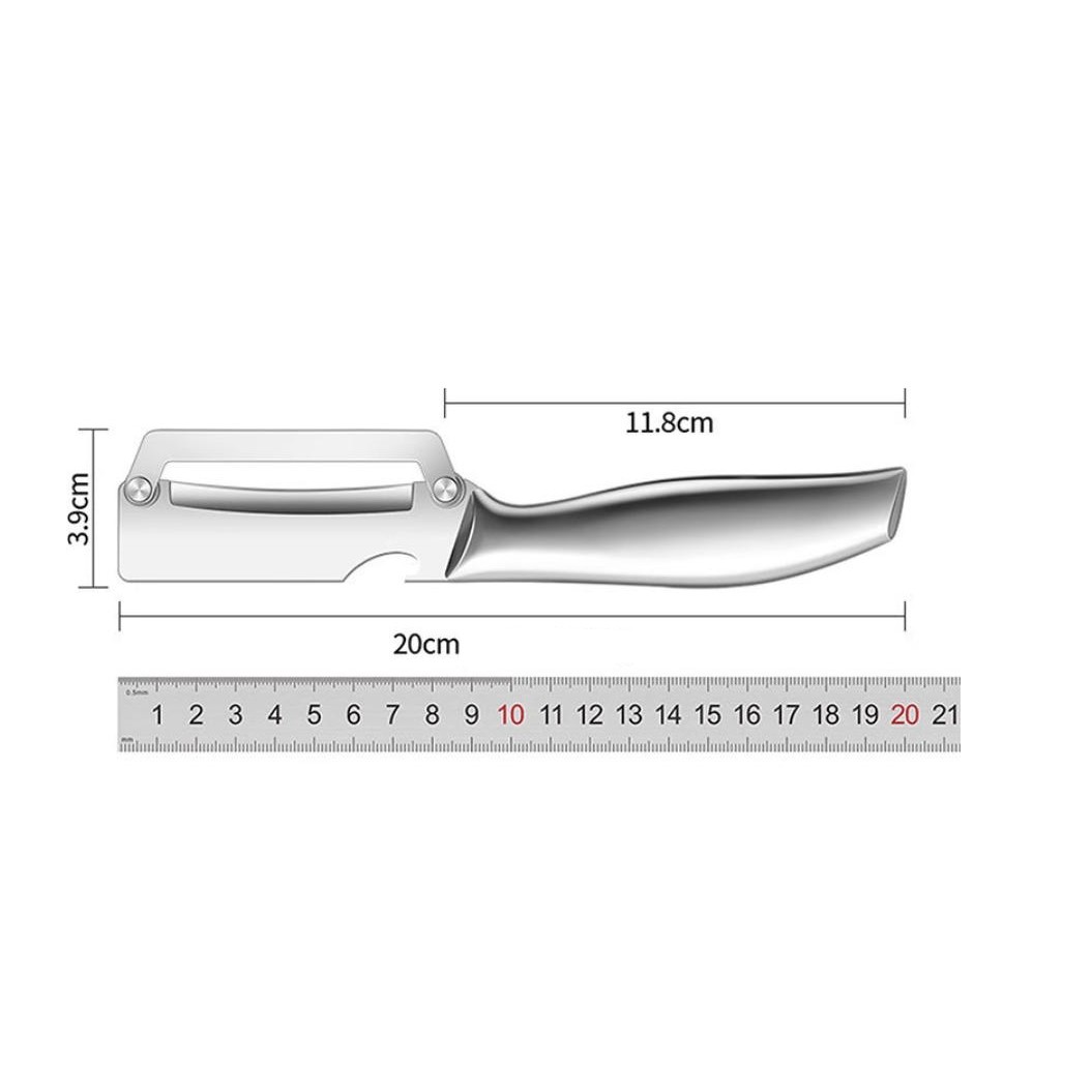 2-in-1 Stainless Steel Vegetable Peeler w/ Handle and Bottle Opener Kitchen Tool