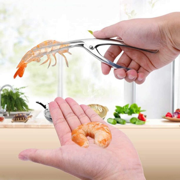 Stainless Steel Prawn Peeler Shrimp Deveiner Peel Device Creative Kitchen Tools