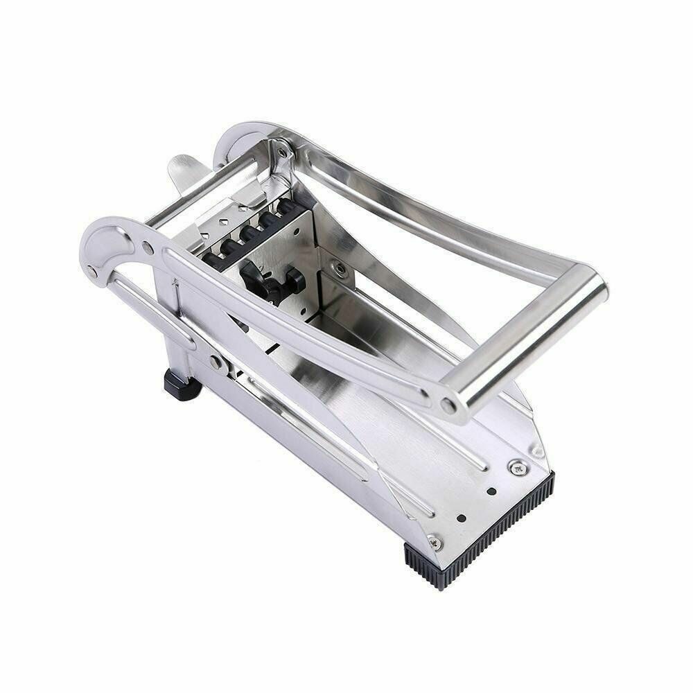 Stainless Steel French Fry Cutter Potato Vegetable Slicer Chopper Dicer 2 Blade