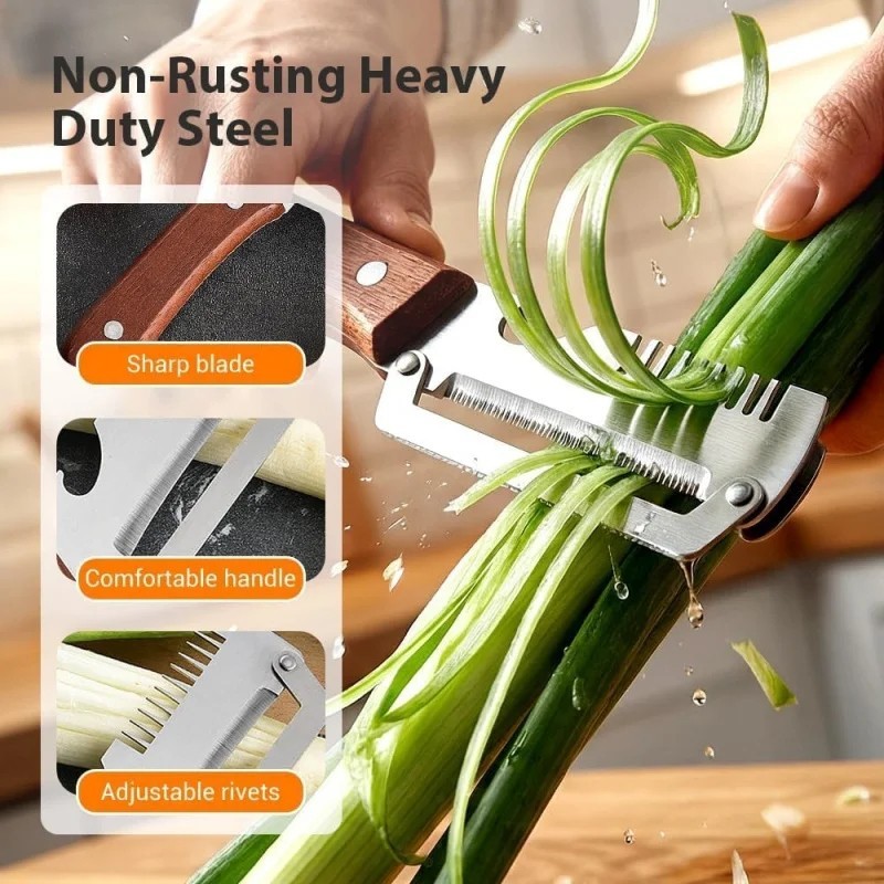 NEW 2 in 1 Multi-Functional Vegetable Peeler for Kitchen Stainless Steel Peeler