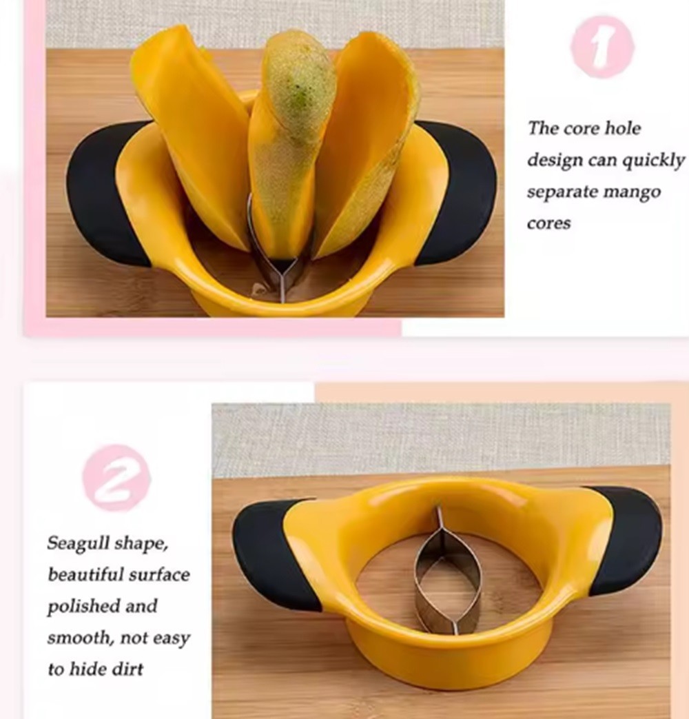 1-Pack Mango Slicer & Pitter –Ergonomic Mango Splitter with Non-Slip Rubber Grip