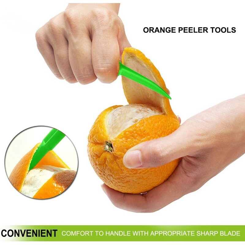 Citrus Peeler Tools Plastic Fruit Slicer Cutter Kitchen Gadgets 2 Pack New