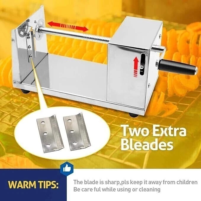 Tornado Potato Spiral Cutter, Manual Stainless Steel Potatoes Twister Slicer BBQ