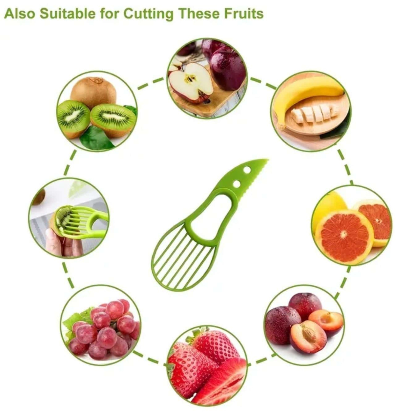 2-in-1 Avocado Slicer Cutter & Pit Remover Fruit Slicer Peeler Kitchen Gadgets
