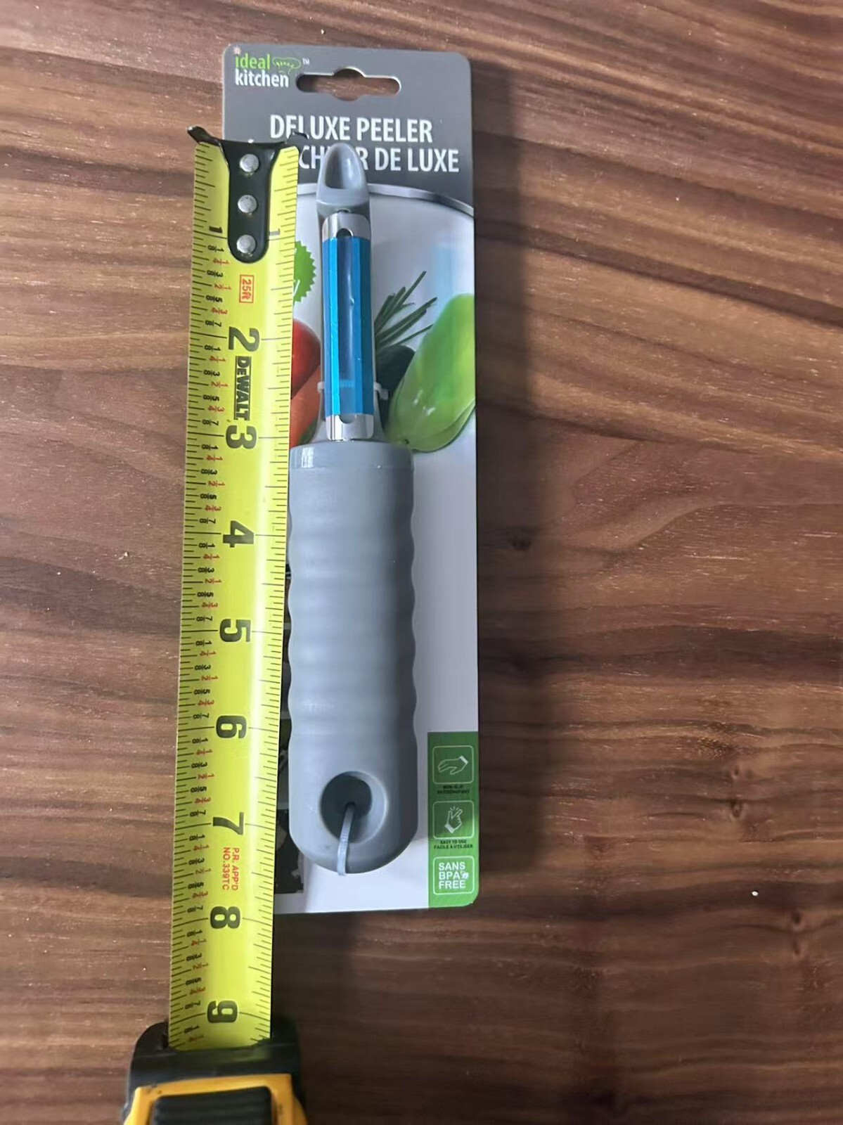 NEW Deluxe Vegetable Peeler Stainless Steel Blade Rubber Ergonomic Handle USA
