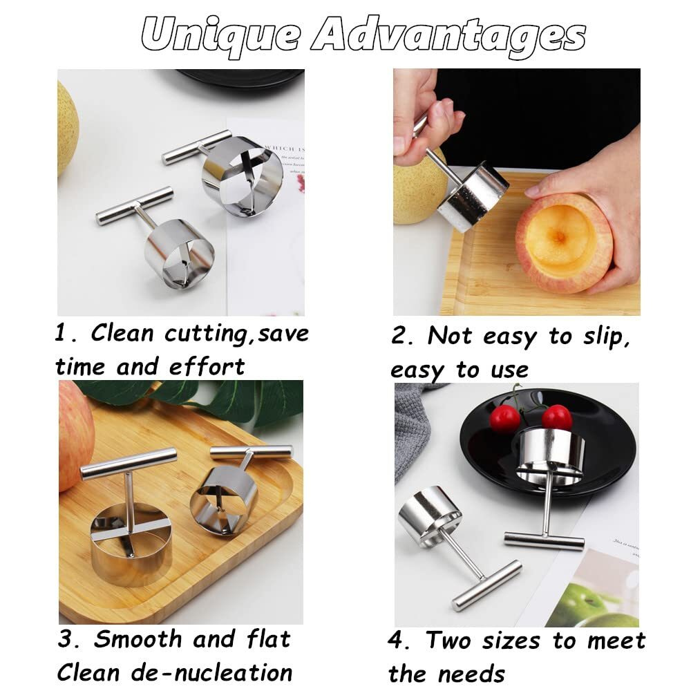 Stainless Steel Corer Tool Fruit Core Fruit Hole Digger Baking Big sale！！