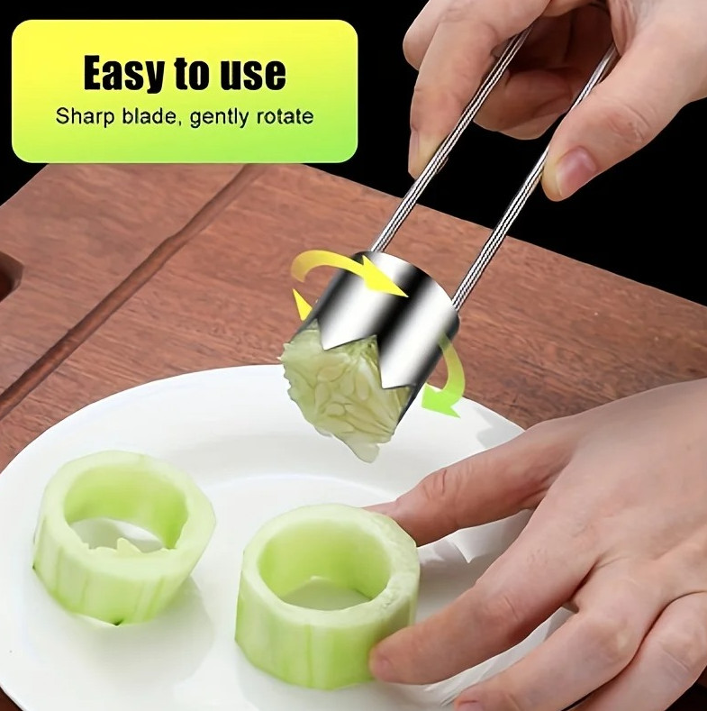 1 pc Stainless Steel Fruit Corer Apple Pepper Core Remover Tool