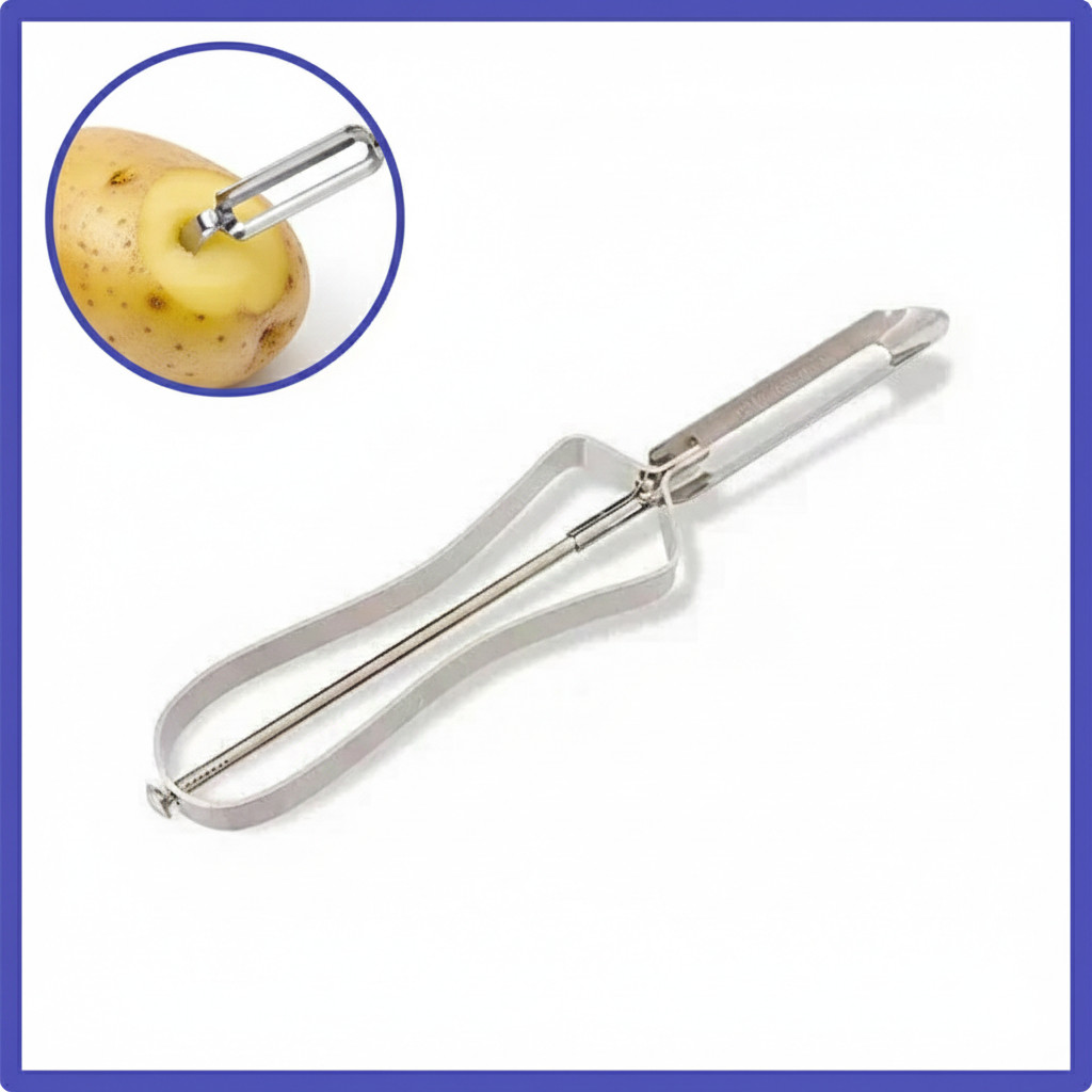 “Old-School” Professional Vegetable, Potato, Carrot Peeler – Stainless Steel Bod