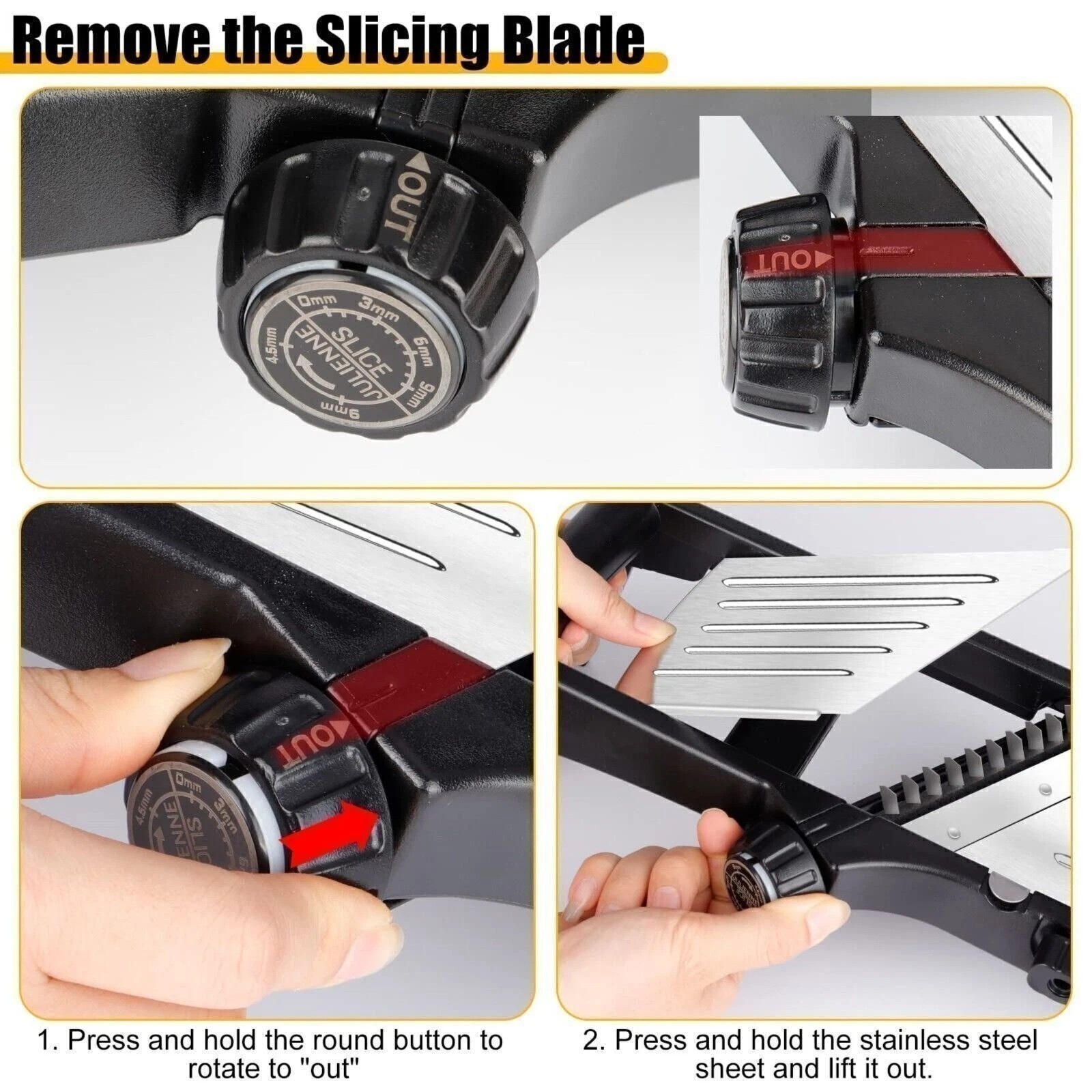 Vegetable Food Slicer Mandoline 7-in-1 Adjustable Stainless Potato Tomato Onion