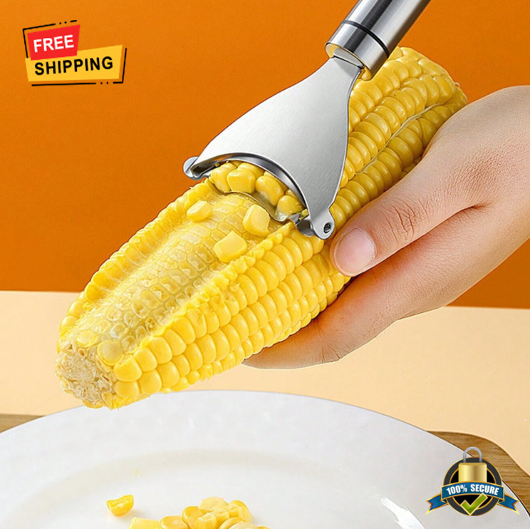 1 pc Stainless Steel Corn Cob Peeler – Easy Kernel Remover Kitchen Tool