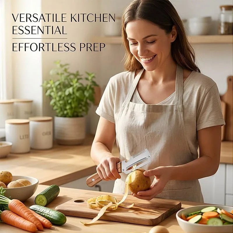 Elite Gourmet Vegetable Peeler for Kitchen, 2-Pack Multi-functional Peeler Tool