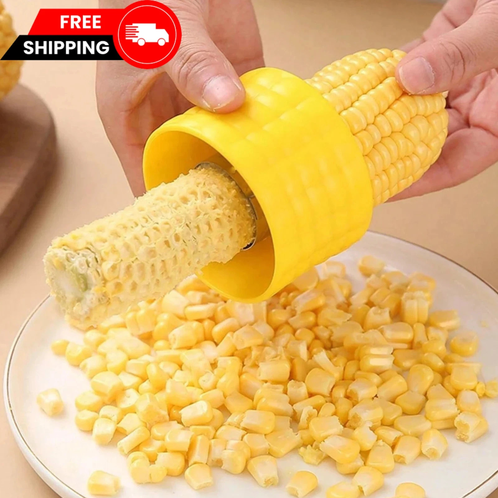 1x Corn Cob Stripper Kernel Remover Stainless Steel Peeler Cutter Kitchen Gadget