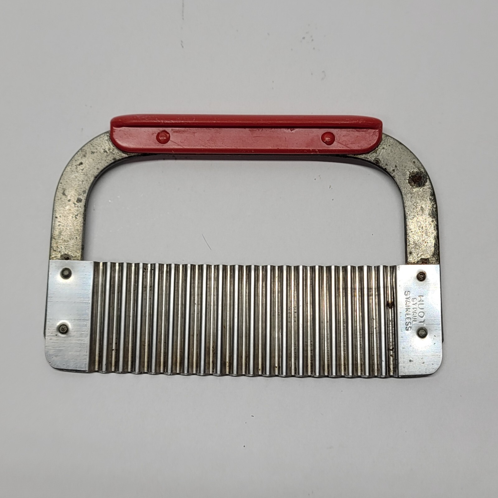 Crinkle Fry Cutter Red Handle Straight Cut Krinkle Fries Vegetable