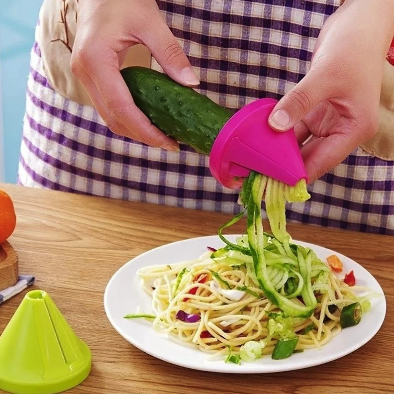 1pc Manual Rotary Vegetable Slicer Spiral Peeler Kitchen Grater Tool – NEW
